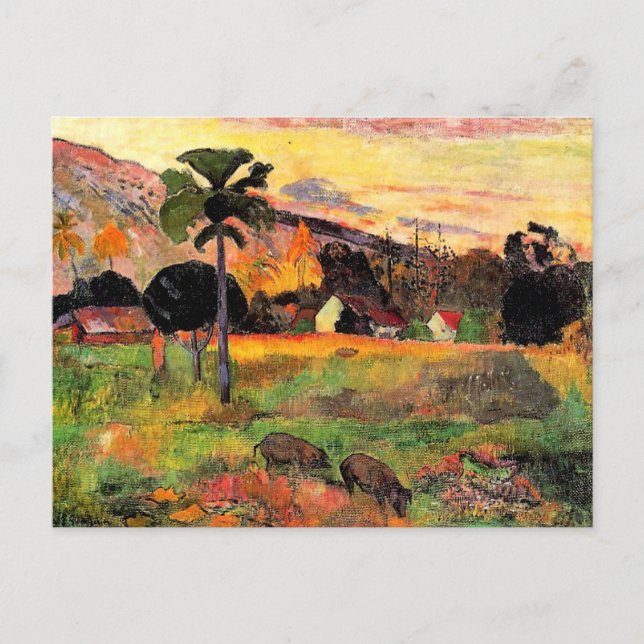 Carte Postale Tableau célèbre de Paul Gauguin, Viens ici (Devant)