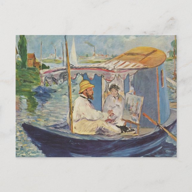 Carte Postale Tableau Claude Monet - Edouard Manet (Devant)