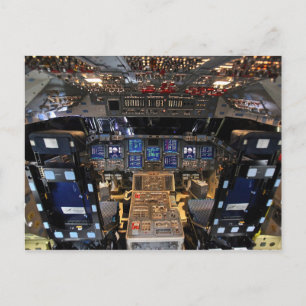 Carte Postale Tableau de bord du cockpit de la navette spatiale 