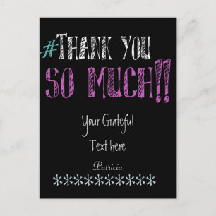 Carte Postale Tableau de bord Merci