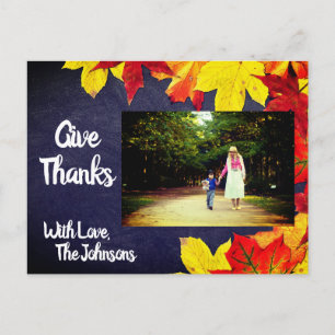 Carte Postale Tableau de bord photo personnalisée   Thanksgiving