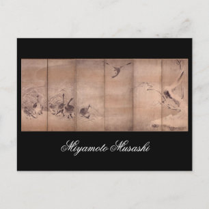 Carte Postale Tableau de Miyamoto Musashi, vers 1600