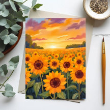 Tableau de paysage de coucher de soleil dans un ch