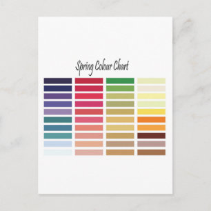 Carte Postale Tableau des couleurs du printemps