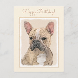Carte Postale Tableau Français Bulldog (Sable) - Joli Original D