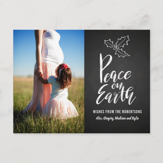 Carte Postale Tableau | La Paix Sur Terre | Photo typographique (Devant)