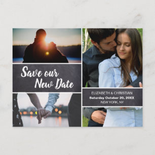 Carte Postale Tableau noir Enregistrer notre nouvelle date Photo