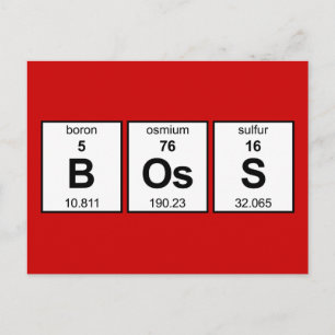 Carte Postale Tableau périodique BOs