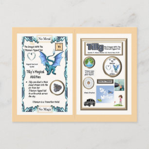 Carte Postale Tableau Périodique Dragon - Titane