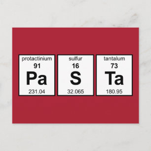 Carte Postale Tableau périodique PaSTa