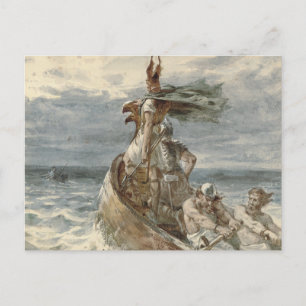 Carte Postale Tableau vintage Vikings Raiding (1873)