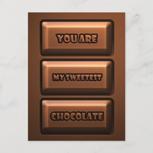 Carte Postale Tablet chocolat (Devant)