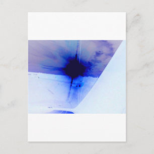 Carte Postale tache d'encre bleue et noire