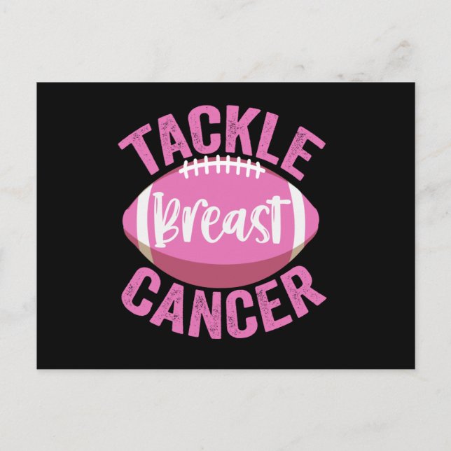 Carte Postale Tacker Cancer du sein Drôle Football Sensibilisati (Devant)