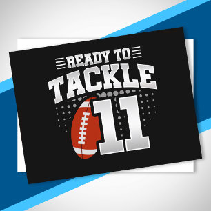 Carte Postale Tackle 11e anniversaire 11 ans Anniversaire de cou