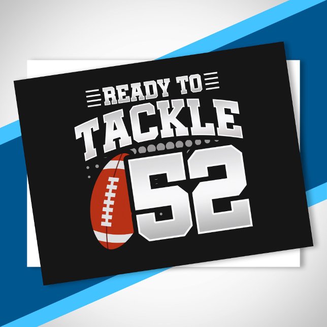 Carte Postale Tackle 52e anniversaire 52 ans Anniversaire de mar (Créateur téléchargé)