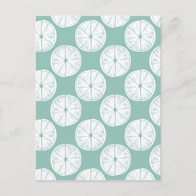 Carte Postale Taco à propos d'amour | Motif Turquoise à la chaux (Devant)