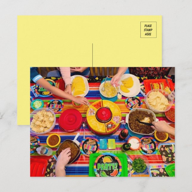 Carte postale Taco Fiesta Foodie (Devant / Derrière)
