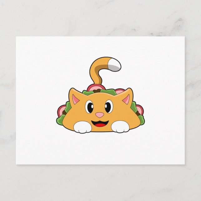 Carte Postale Taco pour chat (Devant)
