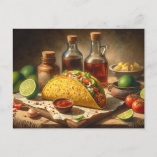 Carte Postale Taco Still Life Vintage inspiré