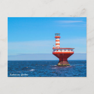 Carte Postale Tadoussac offshore lighthouse, Québec postcard