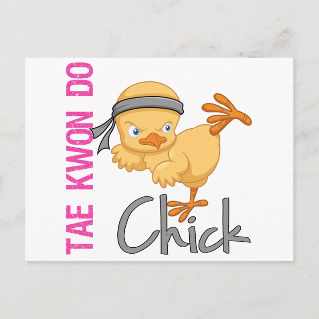 Carte Postale Tae Kwon Do Chick (Devant)
