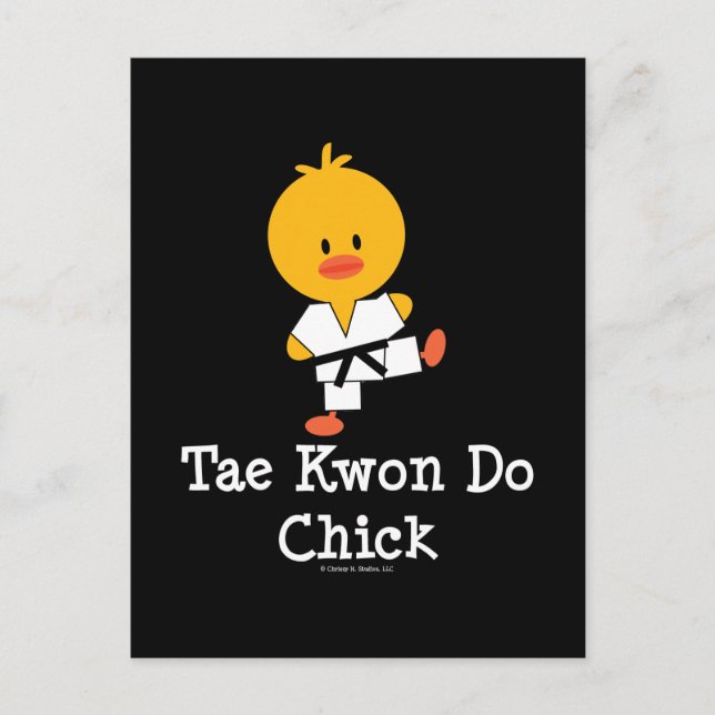Carte postale Taekwondo Chick (Devant)