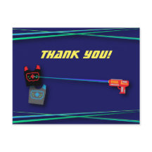 Tag laser bleu Anniversaire Merci de fête