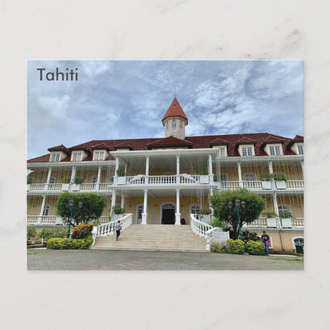 Carte Postale Tahiti, Hôtel de Ville, Papeete, Polynésie françai (Devant)