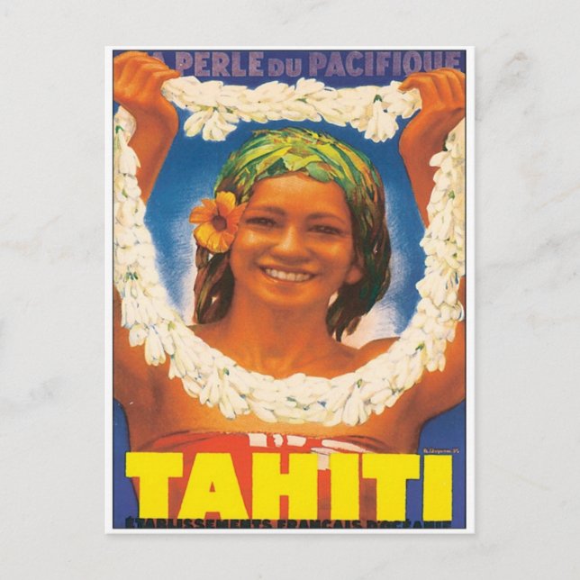 Carte Postale Tahiti vintage (Devant)
