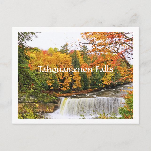 CARTE POSTALE, TAHQUAMENON TOMBES /TOMBÉE COULEUR (Devant)