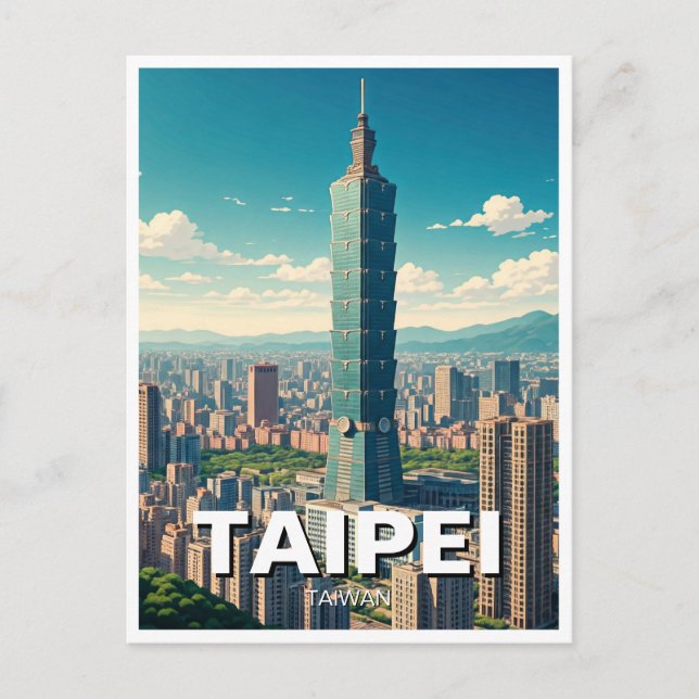 Carte Postale Taipei 101 Taïwan (Devant)