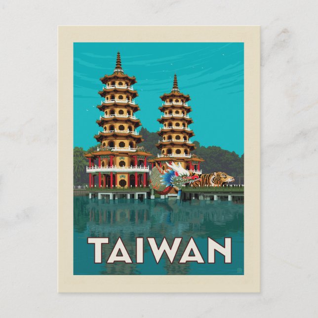 Carte Postale Taïwan | Pagode Du Dragon Et Du Tigre (Devant)