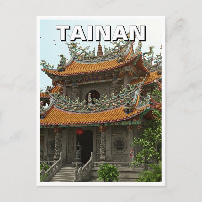 Carte Postale Taïwan Tainan Temple Voyage (Devant)