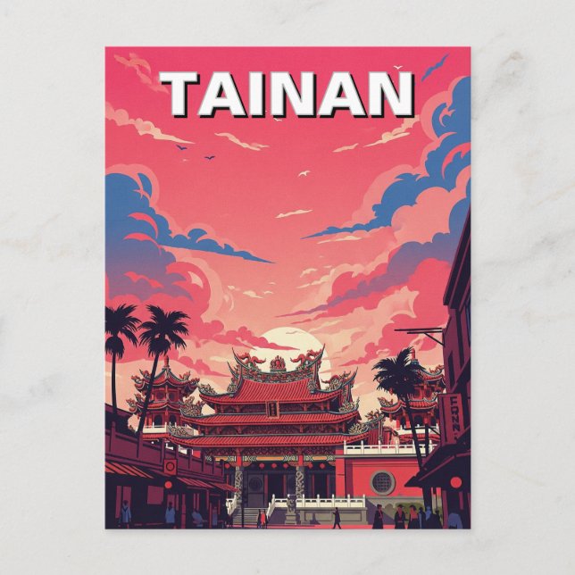 Carte Postale Taïwan Tainan Temple Voyage (Devant)