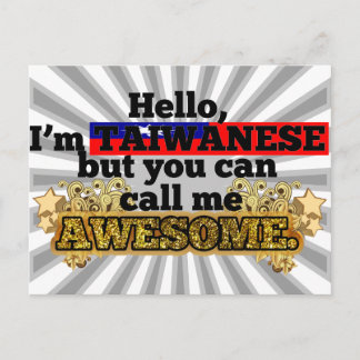 Carte Postale Taïwanais, mais appelez-moi Awesome