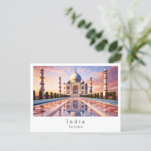 Carte Postale Taj Mahal Agra, Inde