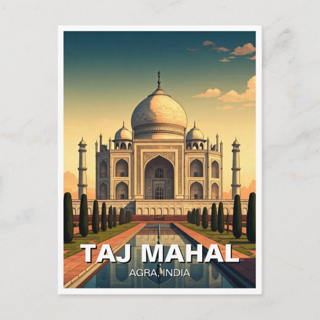 Carte Postale Taj Mahal Agra Inde Voyage Souvenir (Devant)