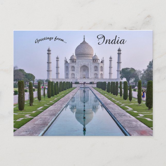 Carte Postale Taj Mahal Agra Uttar Pradesh Inde (Devant)