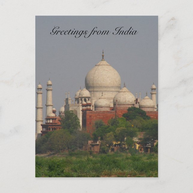 Carte Postale taj mahal distant (Devant)