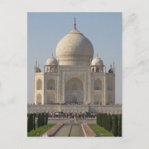 Carte Postale taj mahal front blanc
