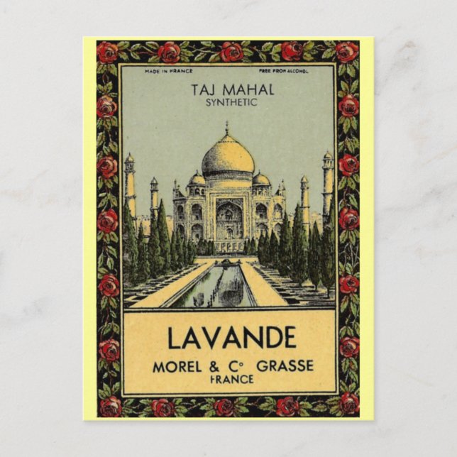Carte postale Taj Mahal Lavande (Devant)
