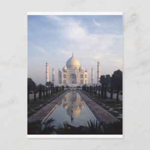 Carte Postale Taj Mahal : Réflexion en Agra, Uttar Pradesh, Inde