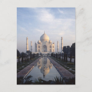 Carte Postale Taj Mahal : Réflexion en Agra, Uttar Pradesh, Inde