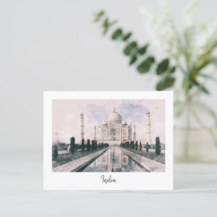 Carte postale Taj Mahal vintage - Souvenir de voya