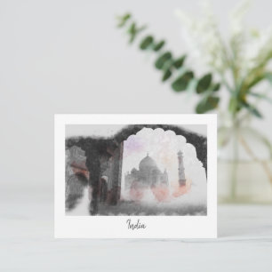 Carte postale Taj Mahal vintage - Souvenir de voya