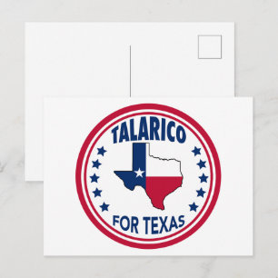 Carte Postale Talarico pour l'élection patriotique du Texas