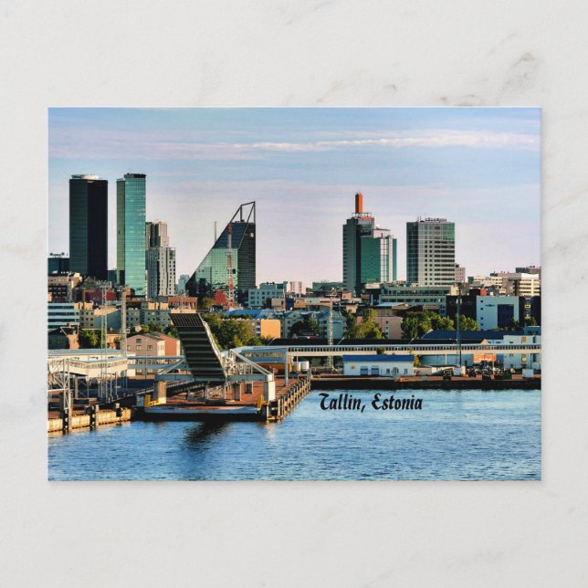 Carte Postale Tallinn, Estonie, photo du paysage urbain (Devant)