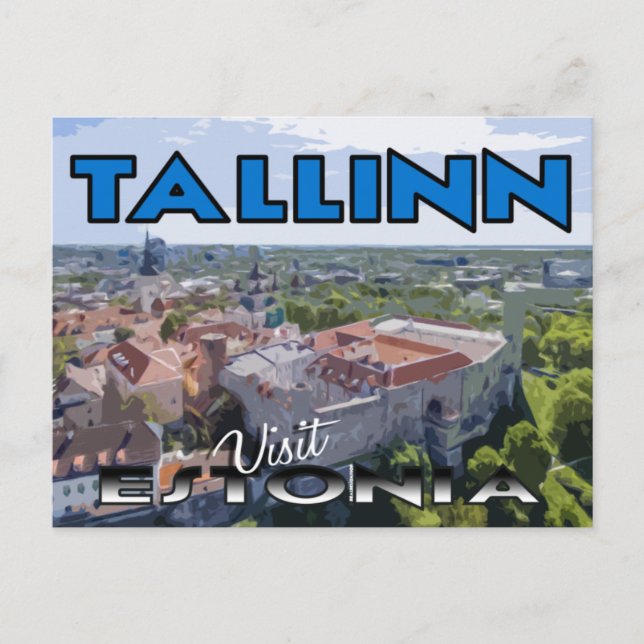 Carte Postale Tallinn, visite Estonie (Devant)