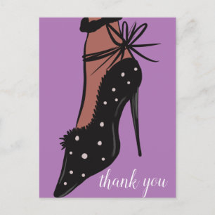 Carte Postale  Talon Élégant Blogueuse de Beauté Fashionista Vio